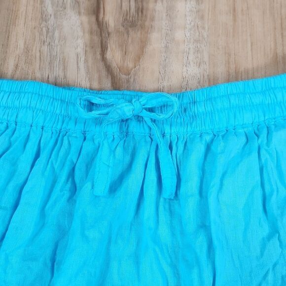 🧚‍♂️Tiki Palm Turquoise Sequined & Embroidered Lace Skirt Large - Picture 3 of 13